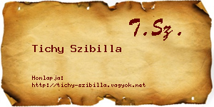 Tichy Szibilla névjegykártya